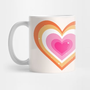 Lesbian Flag Heart Mug